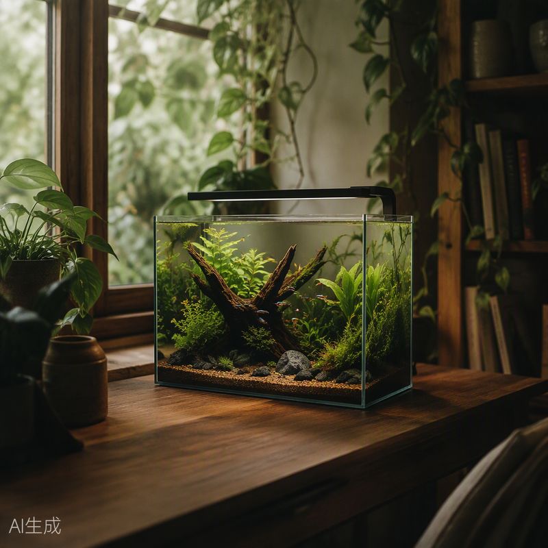 Planted nano aquarium